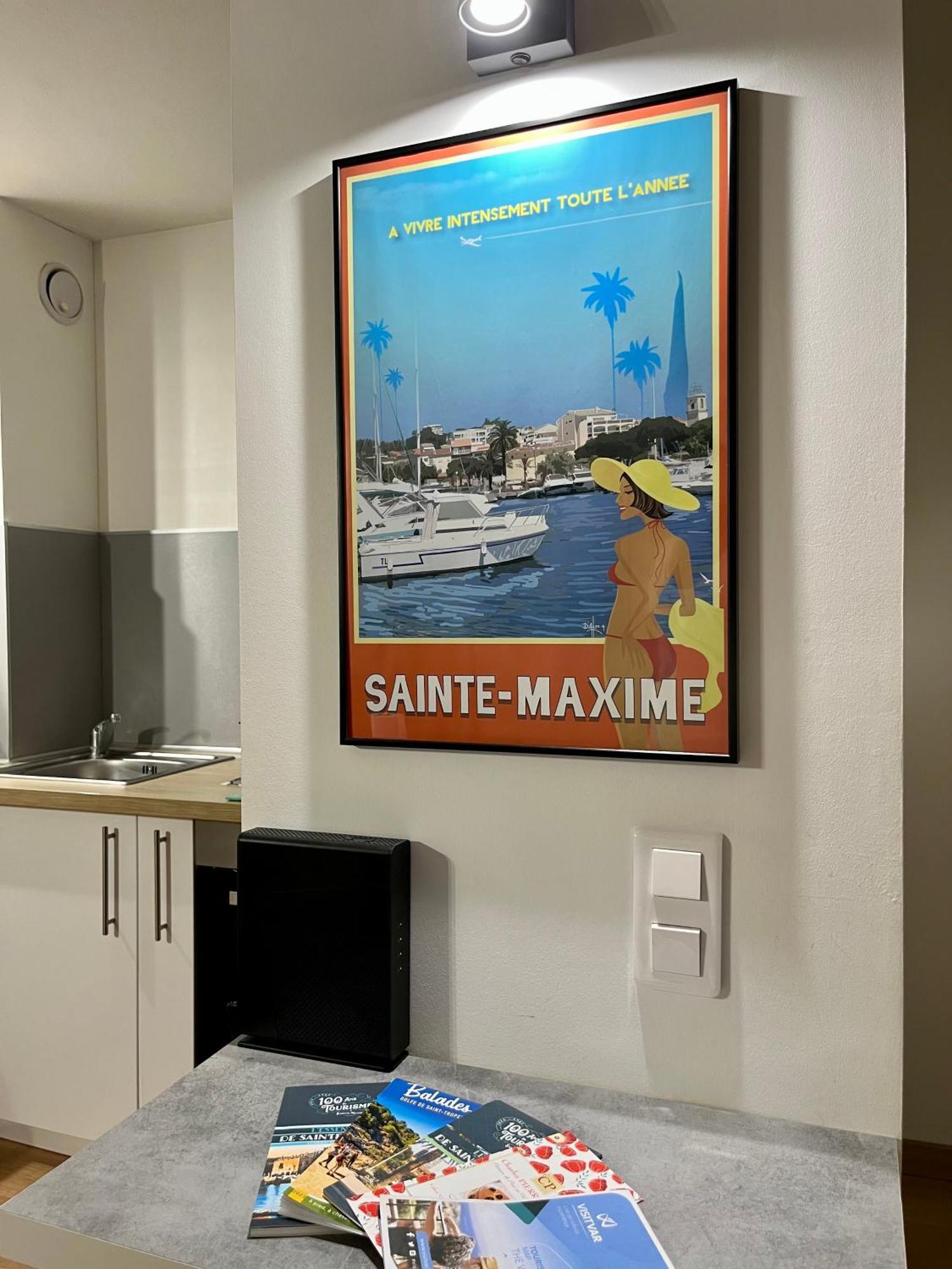 Perle Rare A 250M De La Plage ! Climatise Avec Parking, Balcon & Wifi 圣马克西姆 外观 照片
